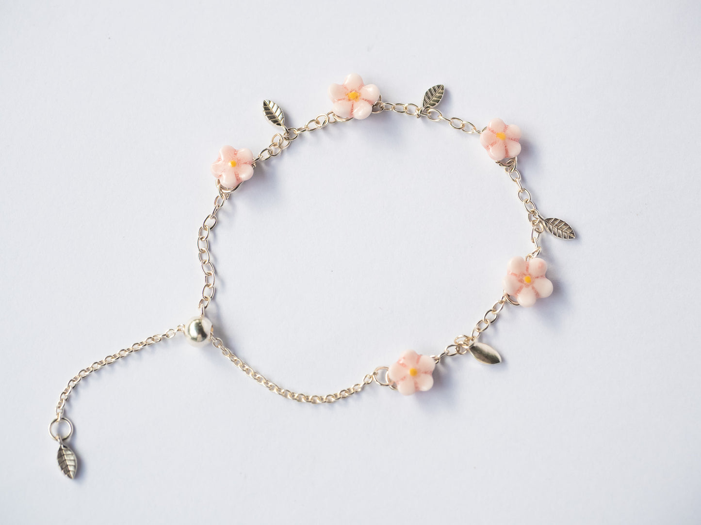 Pink Flower Bracelet
