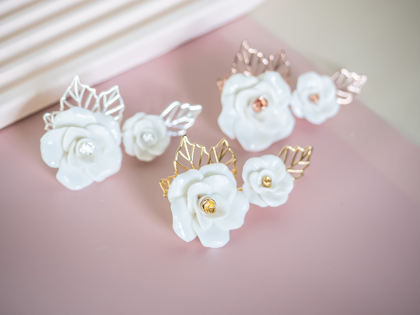 White Rose Brooch