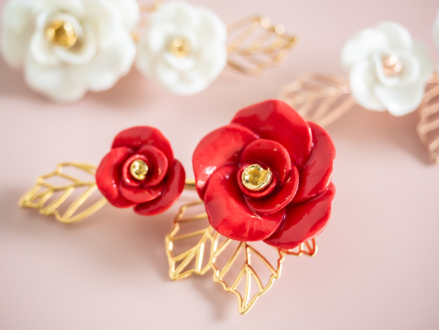 Red Rose Brooch