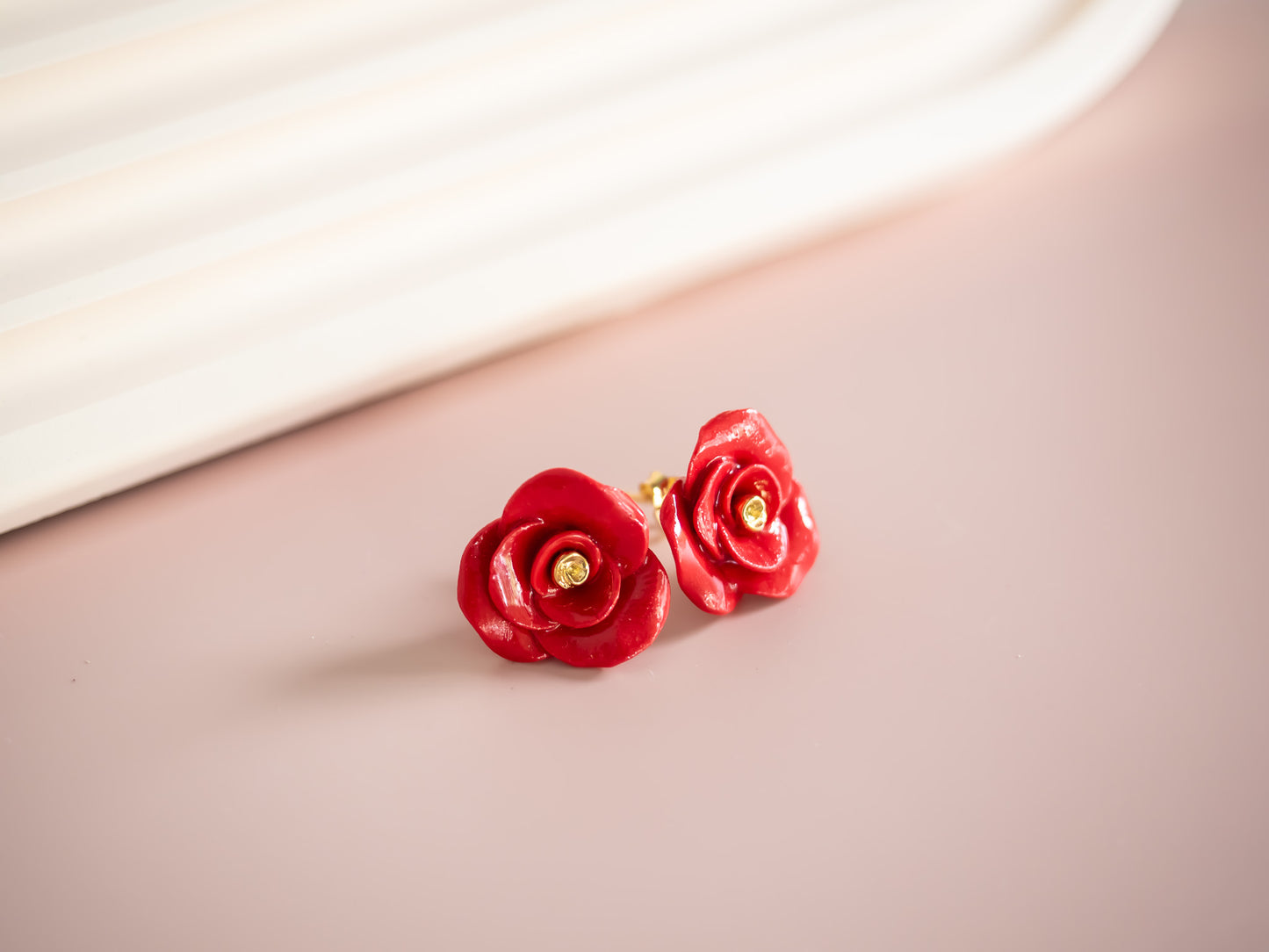 Red Rose Earring