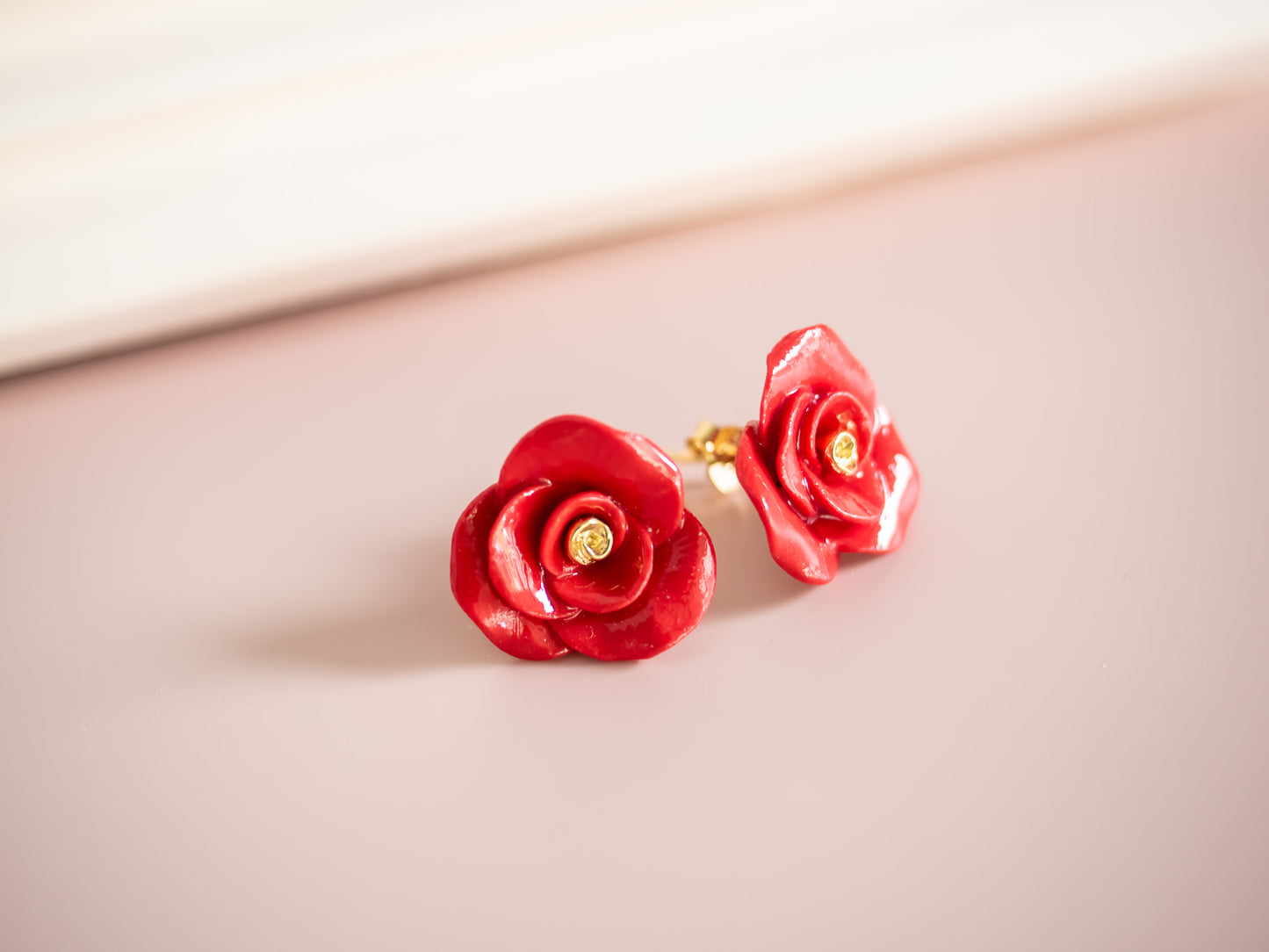 Red Rose Earring