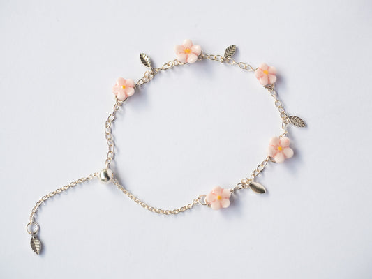 Pink Flower Bracelet