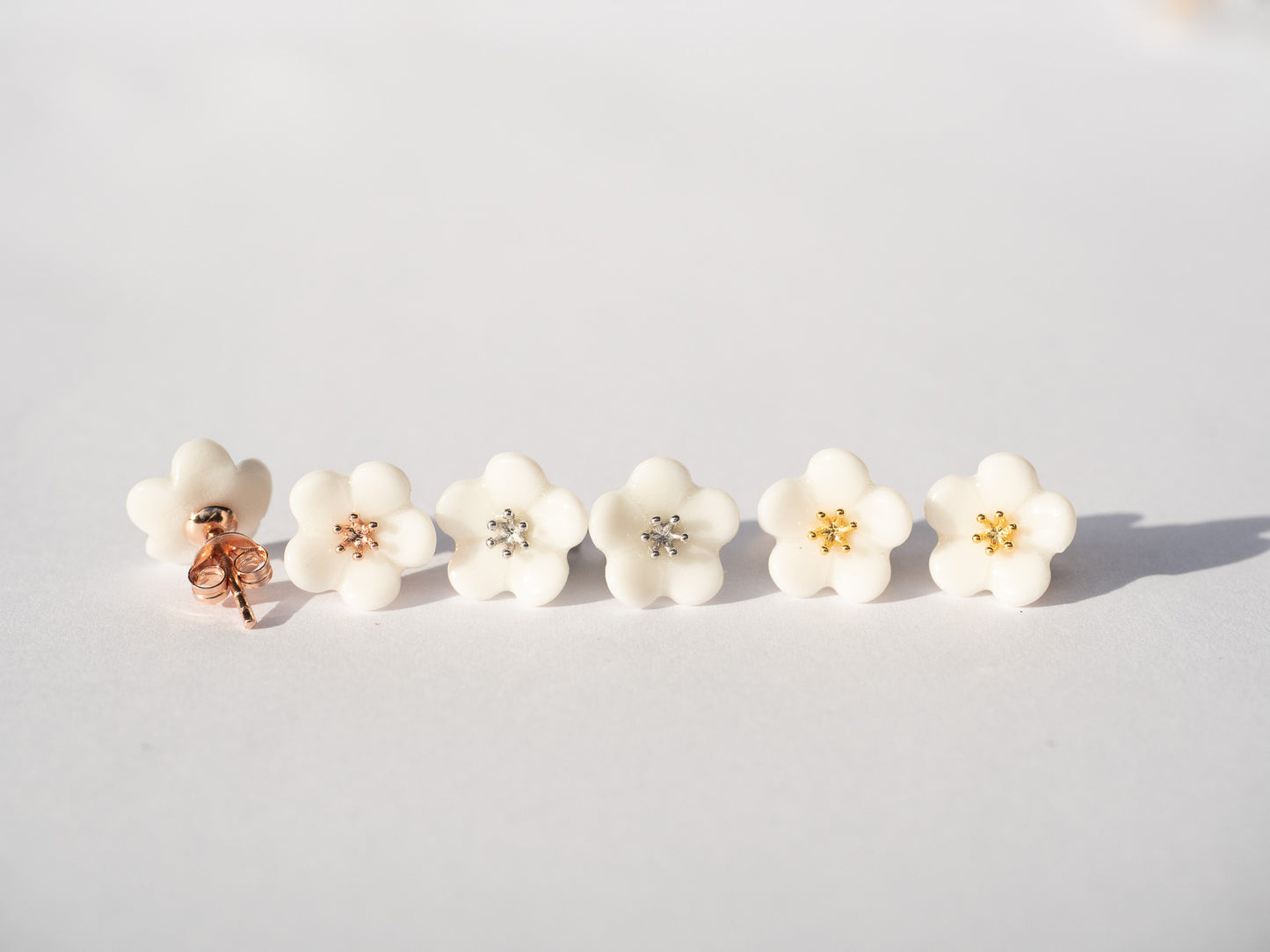 White Plum Blossom Earring